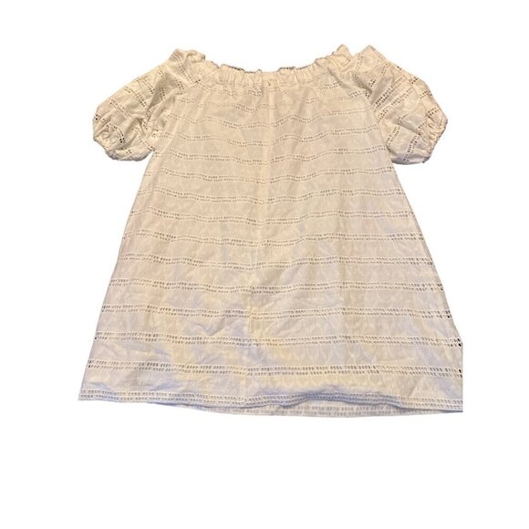 Vince Camuto Women's Off-Shoulder Eyelet Dress 18W White Cotton & Polyester - Picture 5 of 5